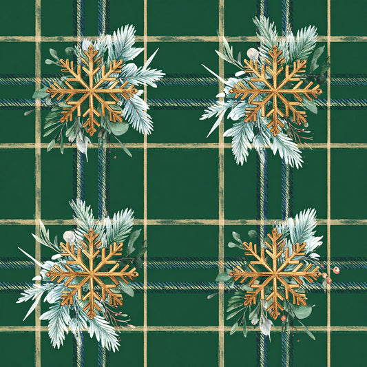 Elegant Plaid Christmas Pattern 9 Quilting Cotton Fabric