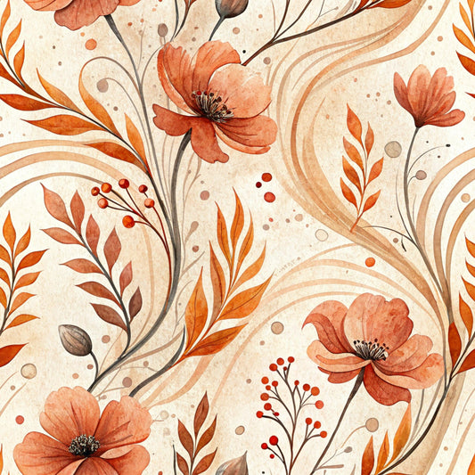 Elements of Nature Pattern 1 Quilting Cotton Fabric