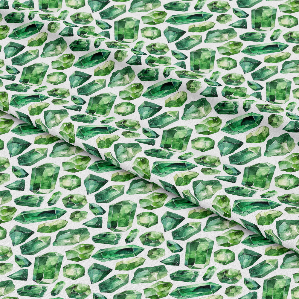 Emerald Gemstones Pattern 2 Quilting Cotton Fabric