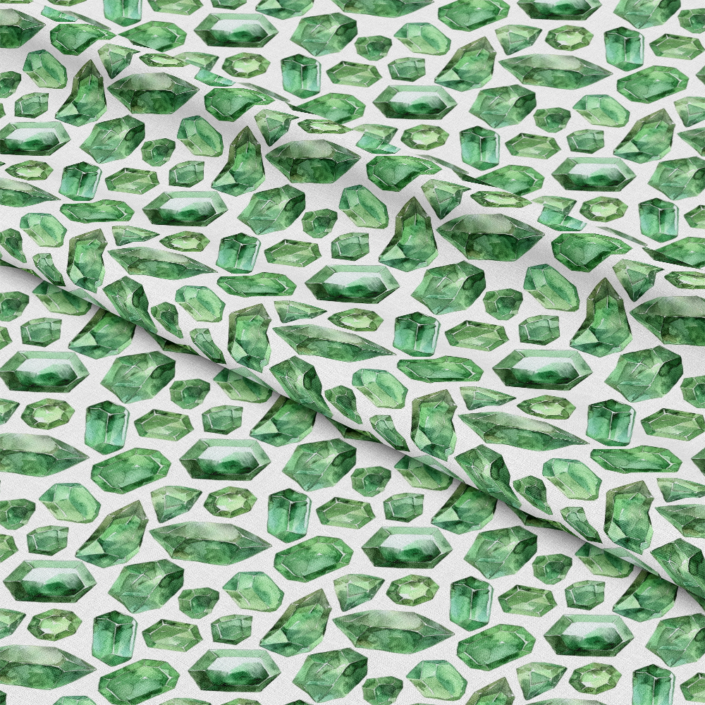 Emerald Gemstones Pattern 3 Quilting Cotton Fabric