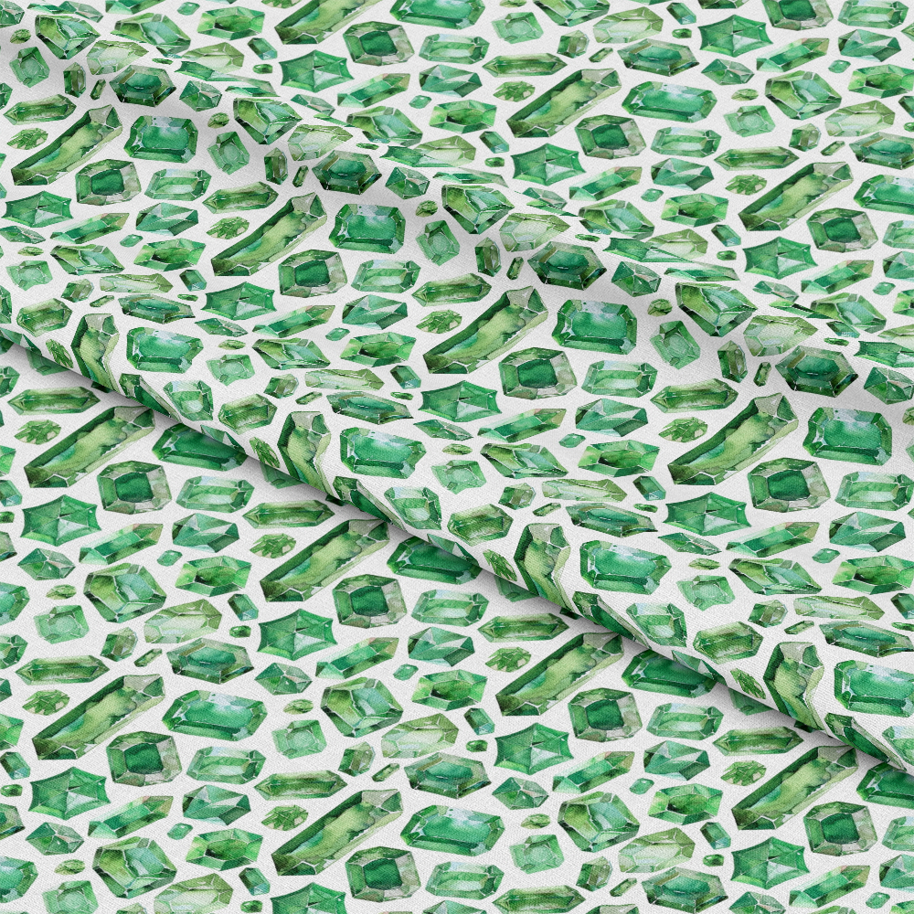 Emerald Gemstones Pattern 4 Quilting Cotton Fabric