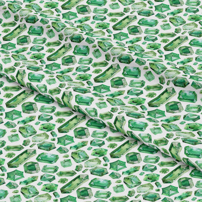 Emerald Gemstones Pattern 4 Quilting Cotton Fabric