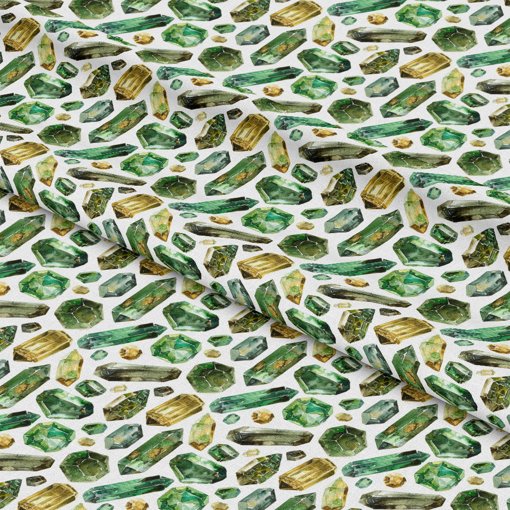 Emerald Gemstones Pattern 5 Quilting Cotton Fabric