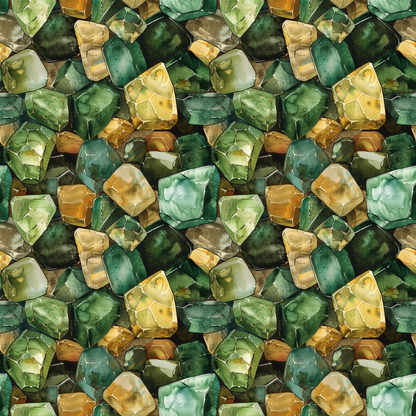 Emerald Gemstones Pattern 9 Quilting Cotton Fabric