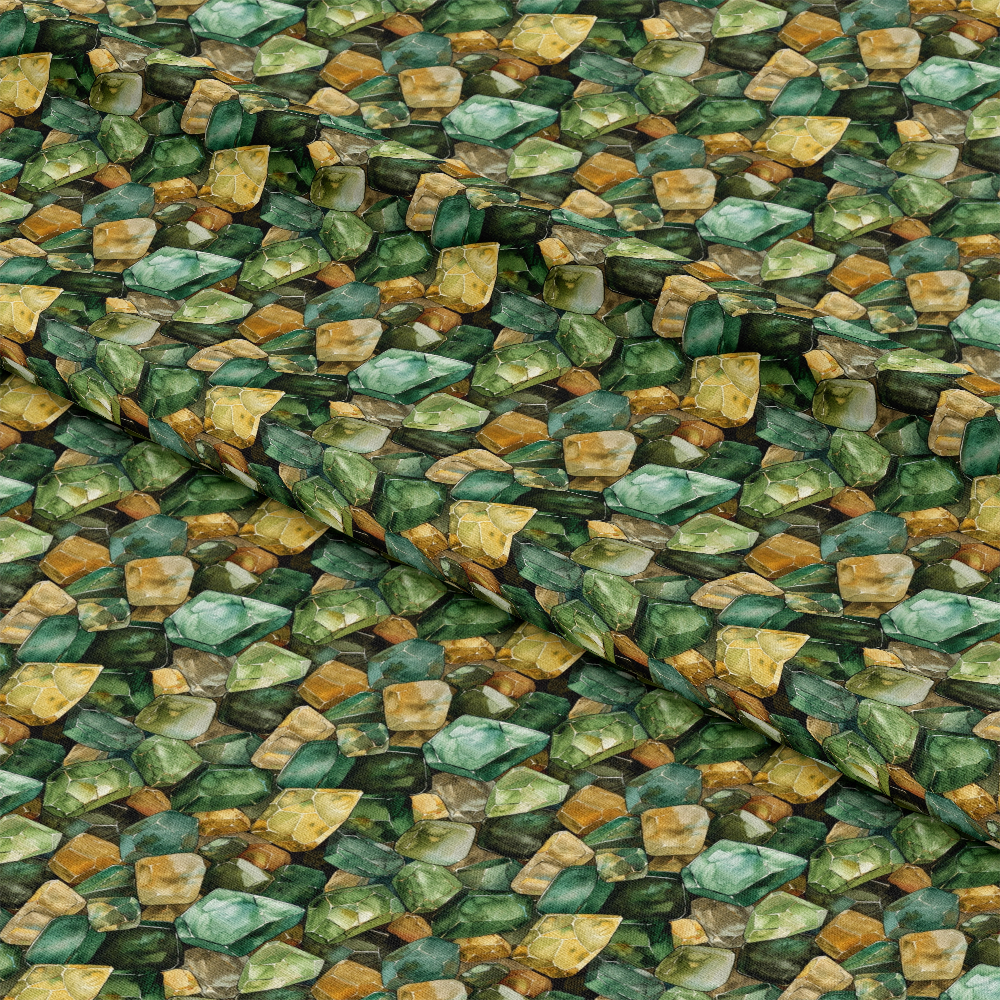 Emerald Gemstones Pattern 9 Quilting Cotton Fabric