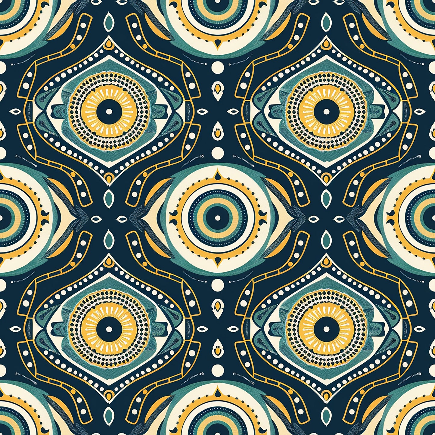 Evil Eye Pattern 3 Quilting Cotton Fabric