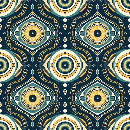 Evil Eye Pattern 3 Quilting Cotton Fabric