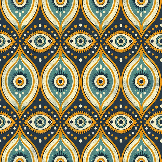 Evil Eye Pattern 4 Quilting Cotton Fabric