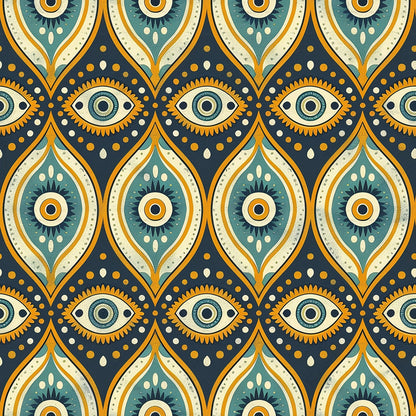 Evil Eye Pattern 4 Quilting Cotton Fabric