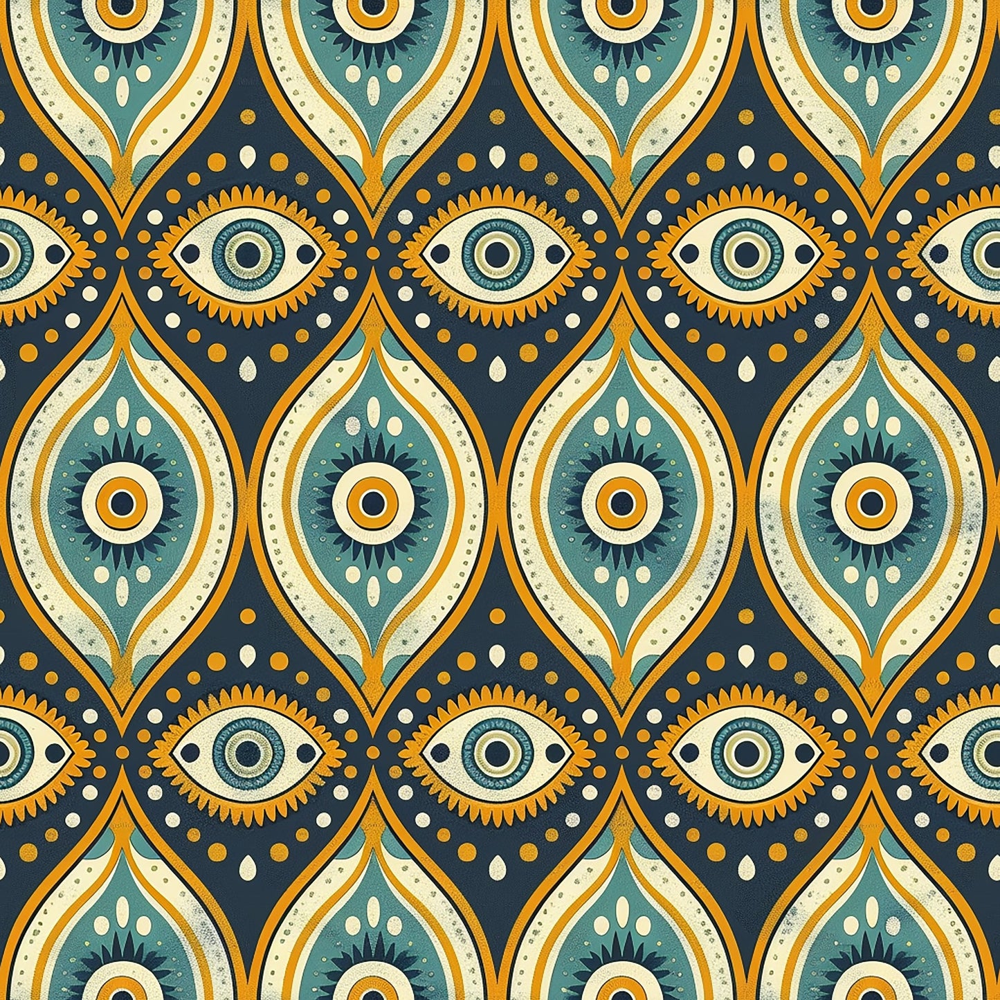 Evil Eye Pattern 4 Quilting Cotton Fabric