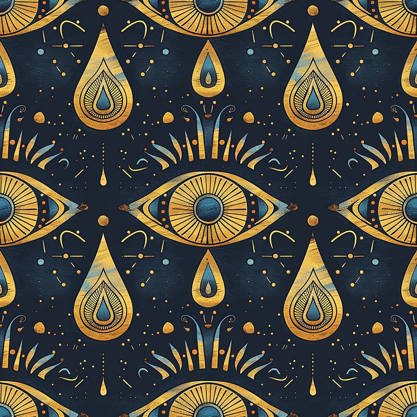 Evil Eye Pattern 5 Quilting Cotton Fabric