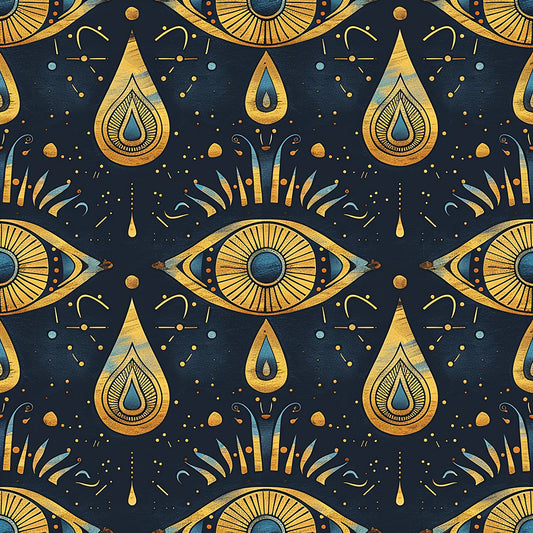 Evil Eye Pattern 5 Quilting Cotton Fabric