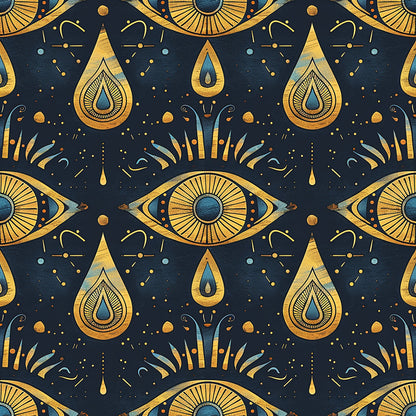 Evil Eye Pattern 5 Quilting Cotton Fabric