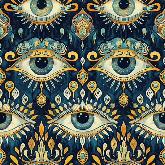 Evil Eye Pattern 6 Quilting Cotton Fabric