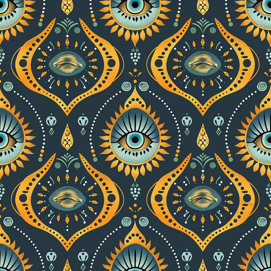 Evil Eye Pattern 7 Quilting Cotton Fabric