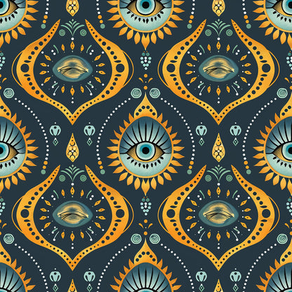 Evil Eye Pattern 7 Quilting Cotton Fabric