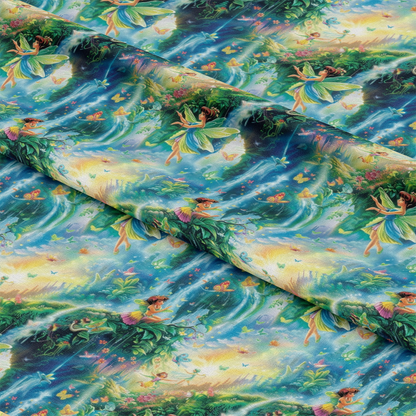 Fairies in the Forest Pattern 10 Quilting Cotton Fabric