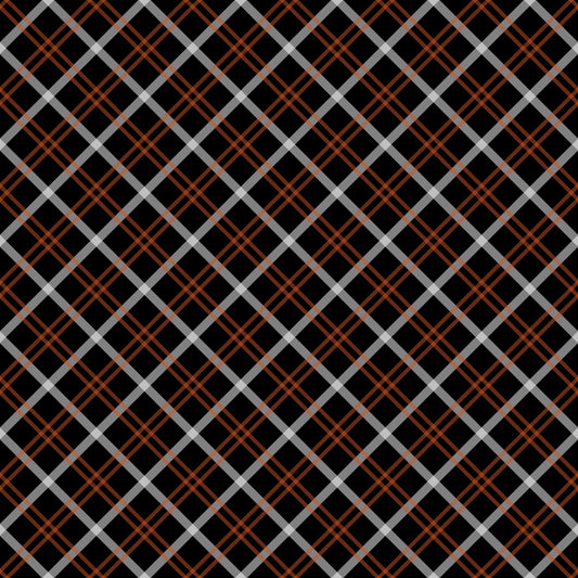 Fall Orange Plaid Pattern 10 Quilting Cotton Fabric