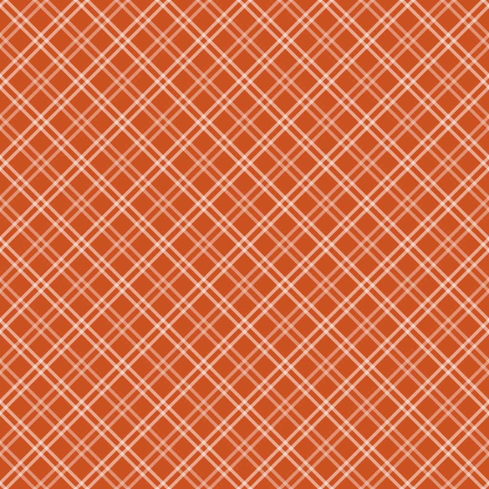 Fall Orange Plaid Pattern 11 Quilting Cotton Fabric