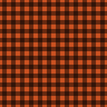 Fall Orange Plaid Pattern 12 Quilting Cotton Fabric