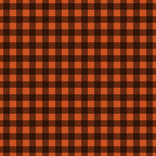 Fall Orange Plaid Pattern 12 Quilting Cotton Fabric