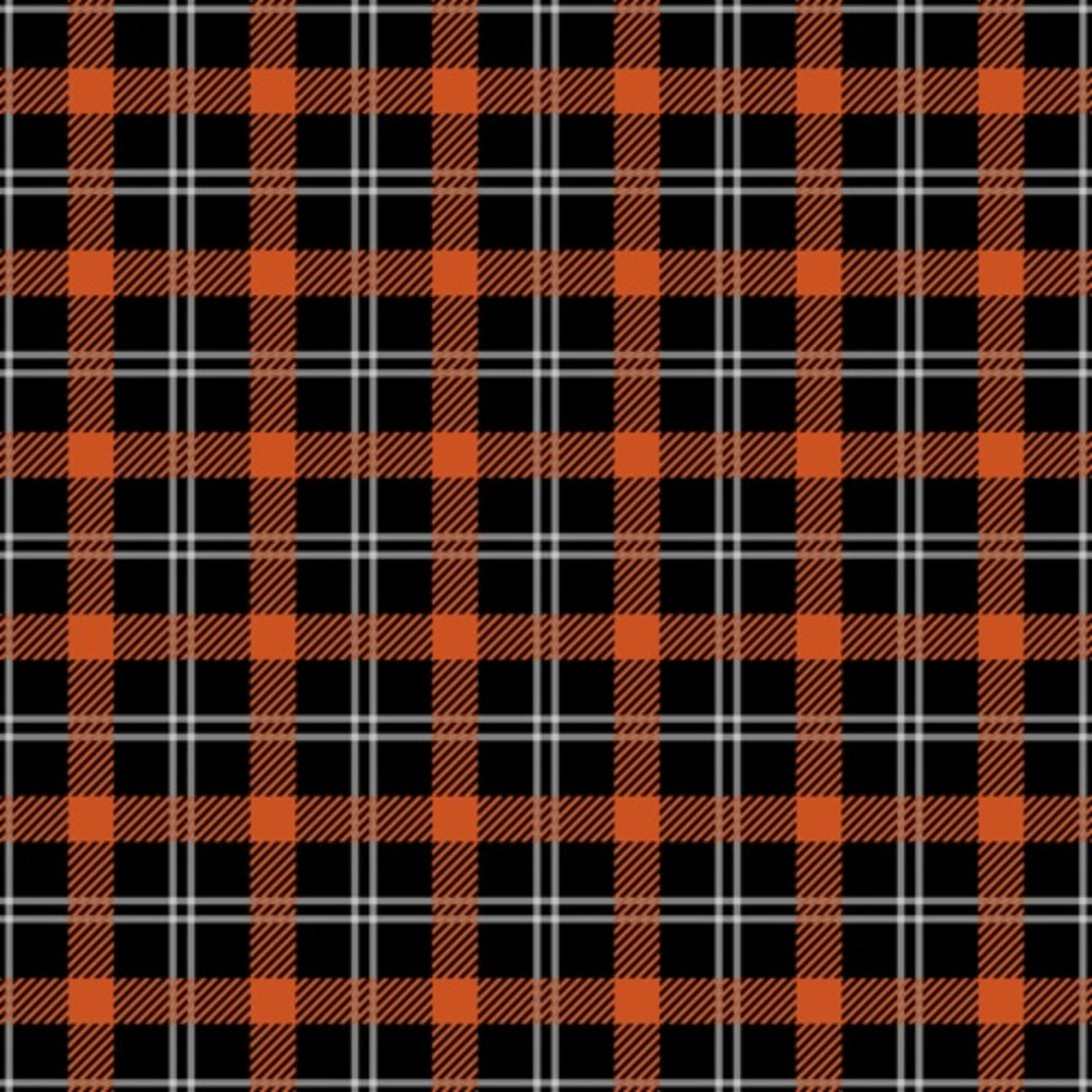 Fall Orange Plaid Pattern 15 Quilting Cotton Fabric