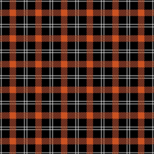 Fall Orange Plaid Pattern 15 Quilting Cotton Fabric