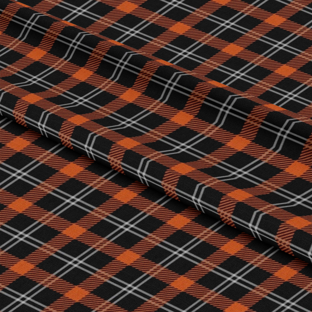 Fall Orange Plaid Pattern 15 Quilting Cotton Fabric