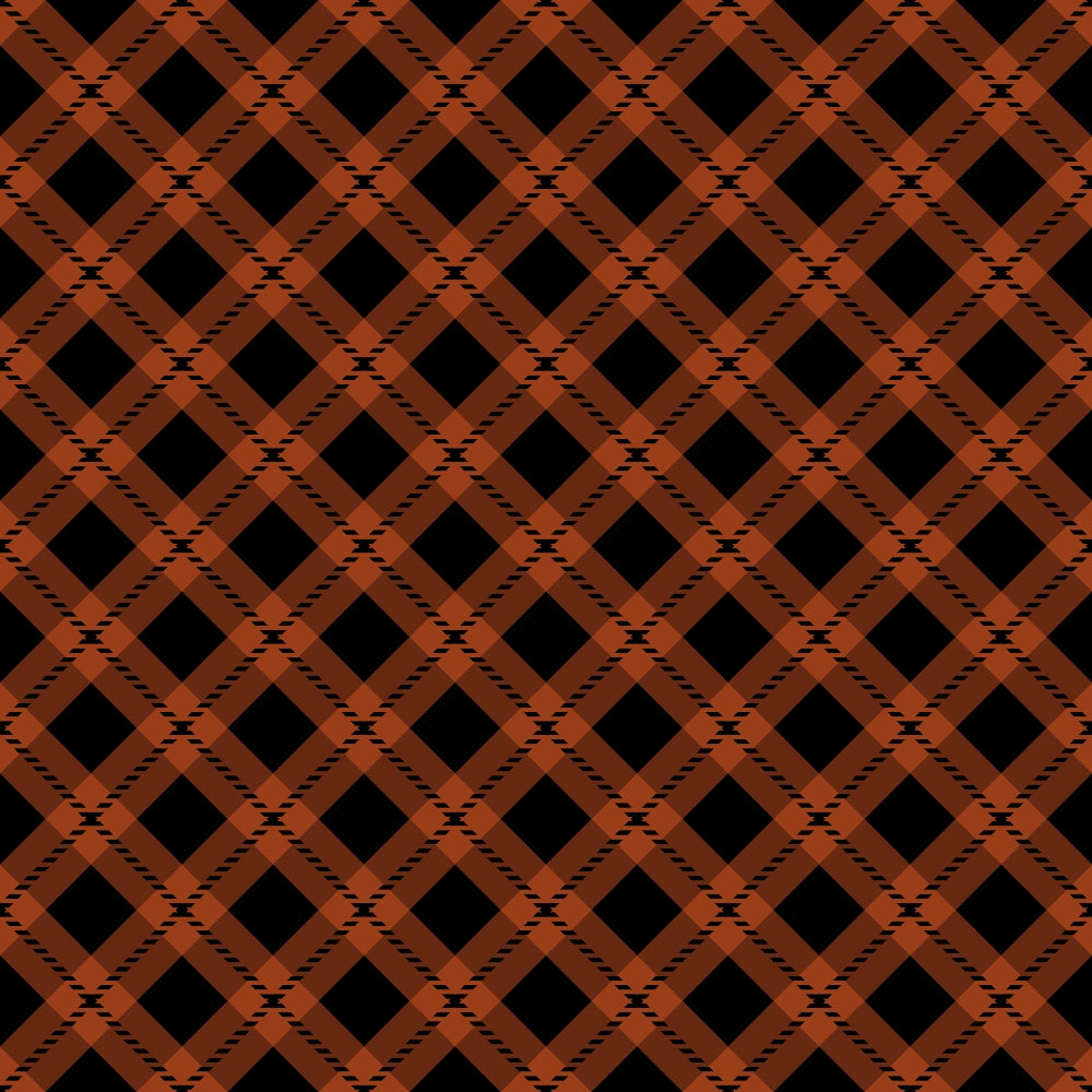 Fall Orange Plaid Pattern 16 Quilting Cotton Fabric