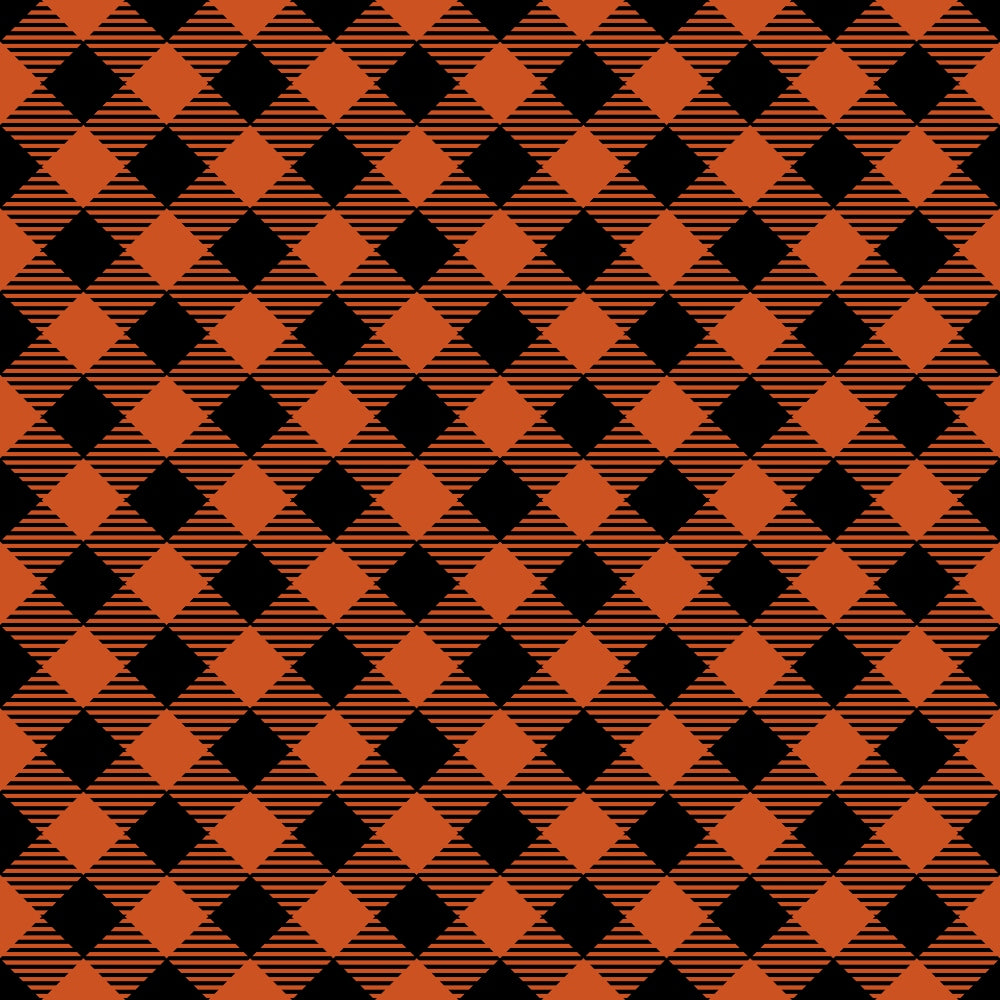 Fall Orange Plaid Pattern 18 Quilting Cotton Fabric