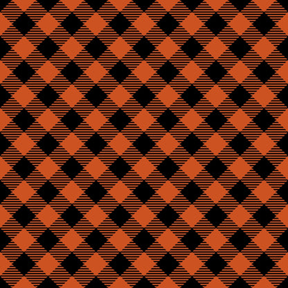 Fall Orange Plaid Pattern 18 Quilting Cotton Fabric