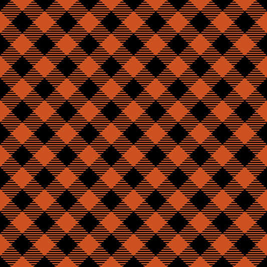 Fall Orange Plaid Pattern 18 Quilting Cotton Fabric