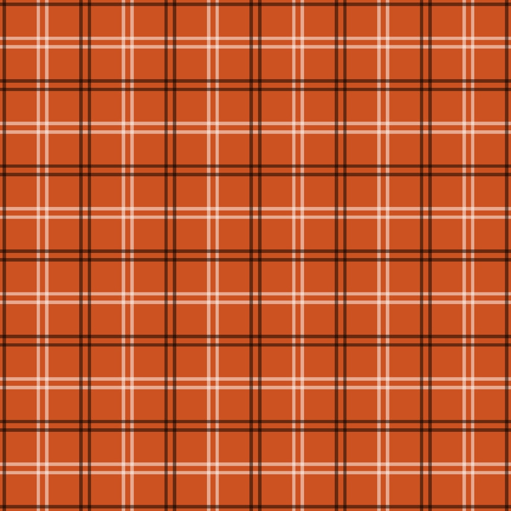 Fall Orange Plaid Pattern 2 Quilting Cotton Fabric