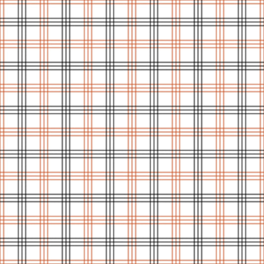 Fall Orange Plaid Pattern 20 Quilting Cotton Fabric