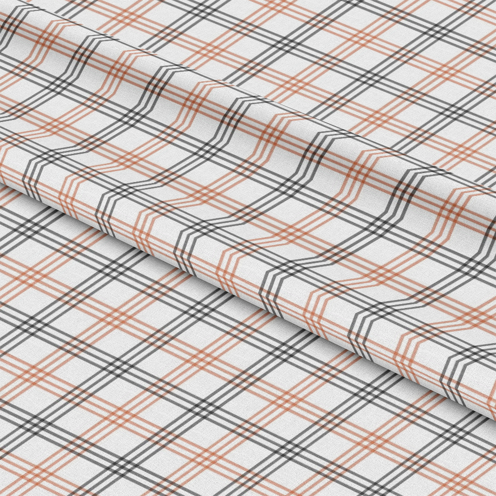 Fall Orange Plaid Pattern 20 Quilting Cotton Fabric
