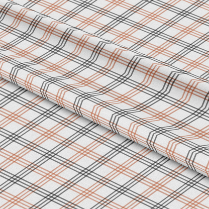 Fall Orange Plaid Pattern 20 Quilting Cotton Fabric