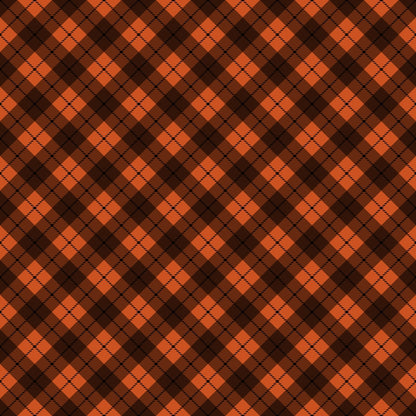 Fall Orange Plaid Pattern 6 Quilting Cotton Fabric