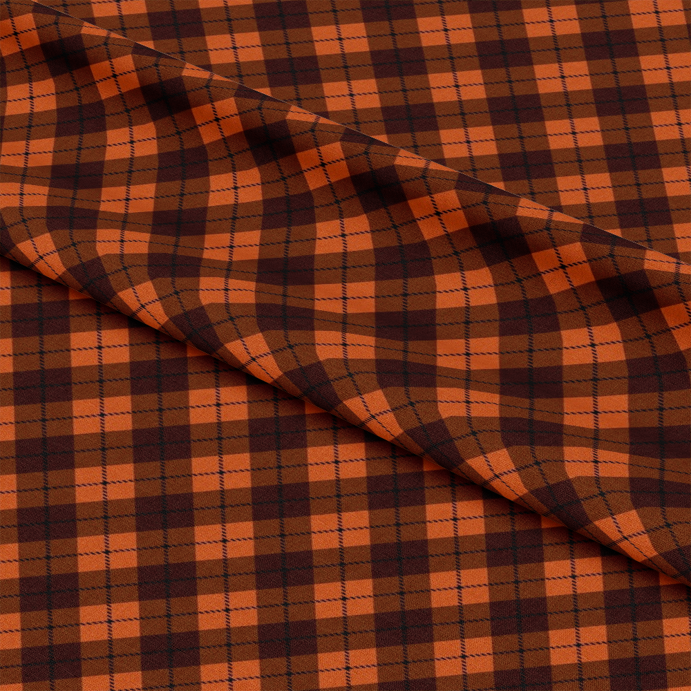 Fall Orange Plaid Pattern 6 Quilting Cotton Fabric