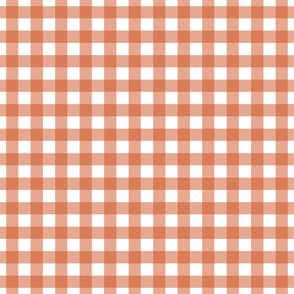 Fall Orange Plaid Pattern 7 Quilting Cotton Fabric