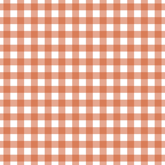 Fall Orange Plaid Pattern 7 Quilting Cotton Fabric