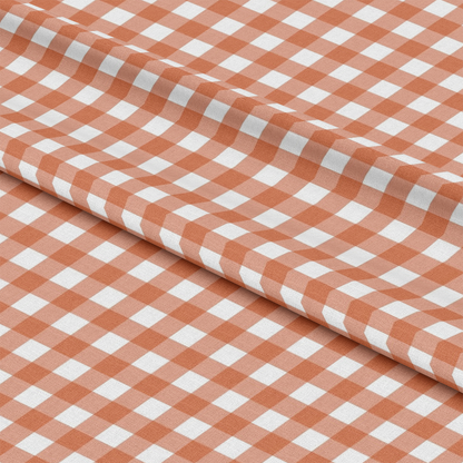Fall Orange Plaid Pattern 7 Quilting Cotton Fabric