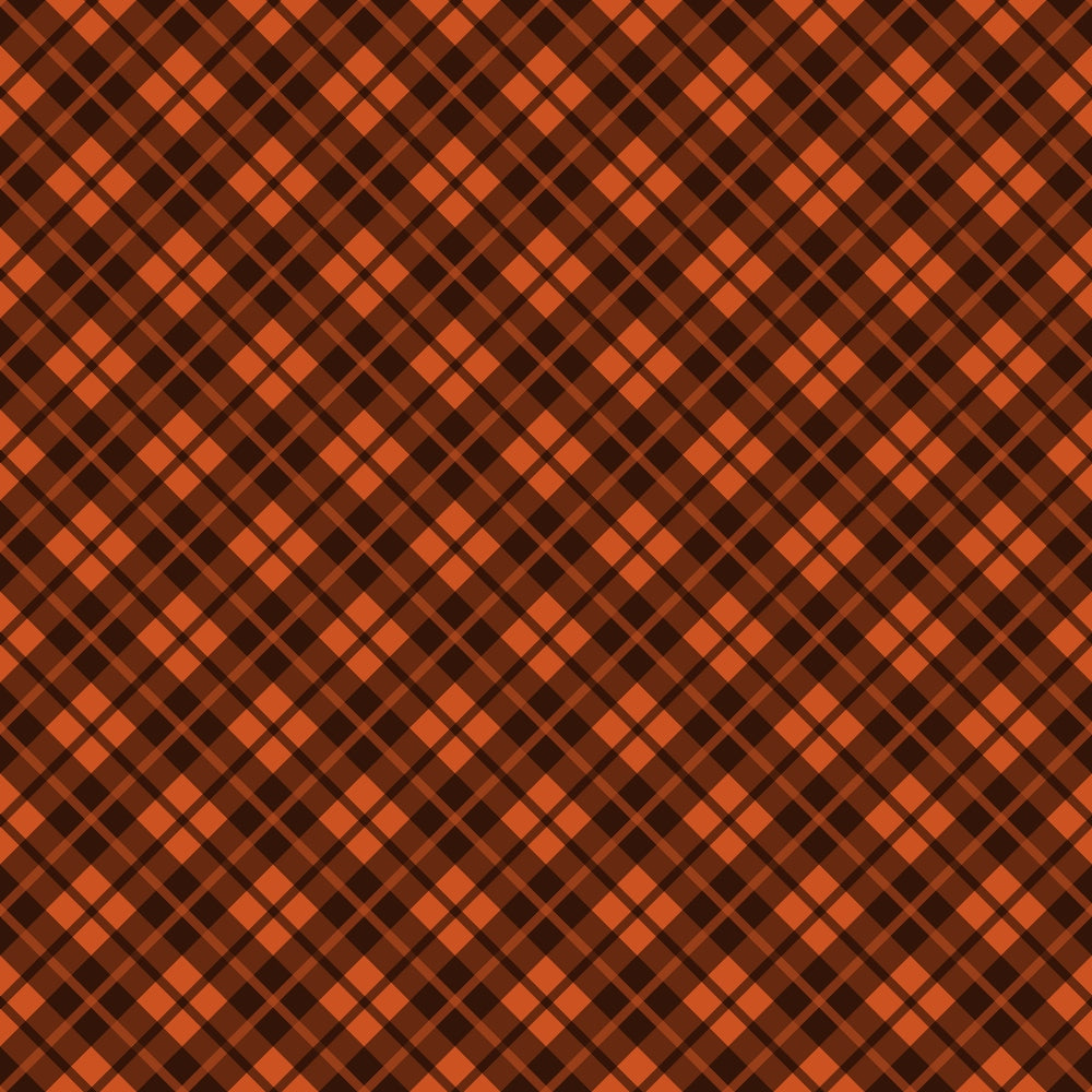 Fall Orange Plaid Pattern 8 Quilting Cotton Fabric