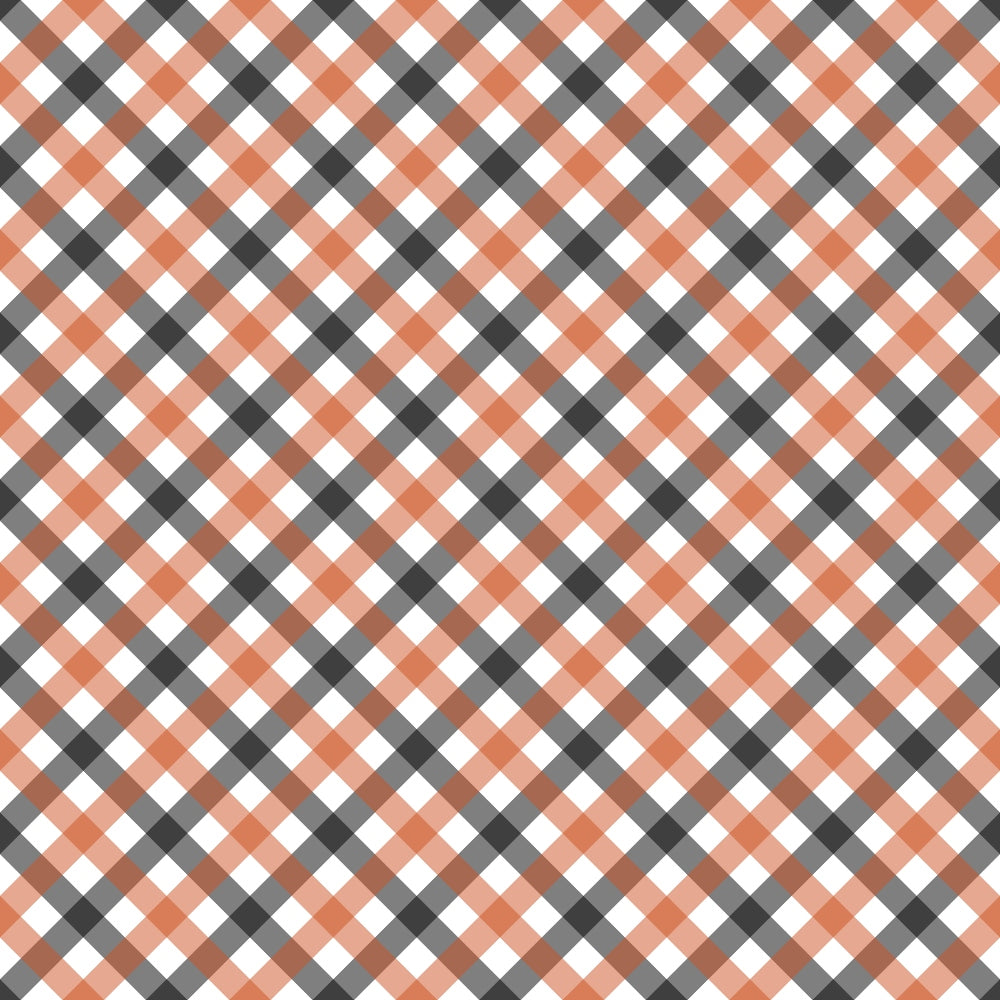 Fall Orange Plaid Pattern 9 Quilting Cotton Fabric