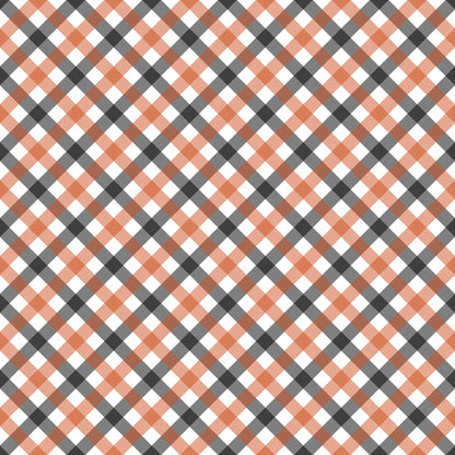 Fall Orange Plaid Pattern 9 Quilting Cotton Fabric