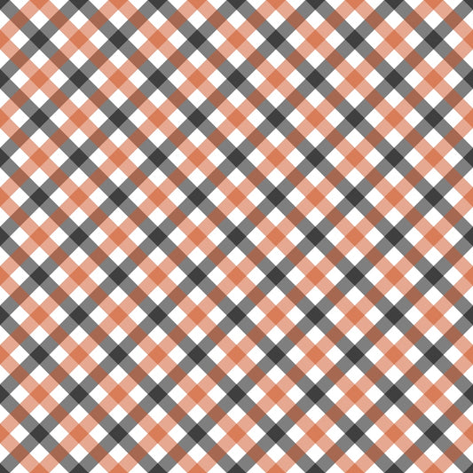 Fall Orange Plaid Pattern 9 Quilting Cotton Fabric