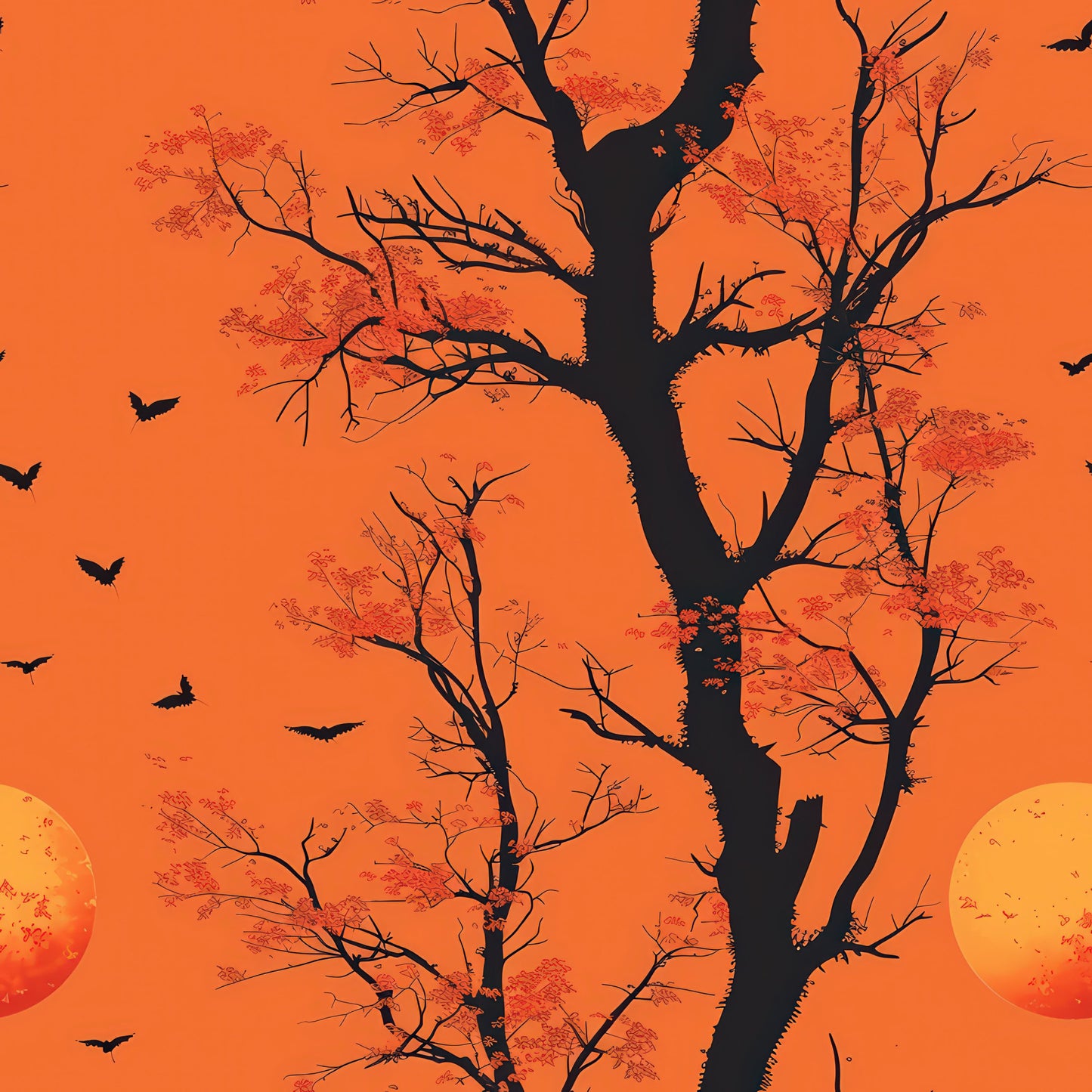 Fall Sunset Forest Pattern 10 Quilting Cotton Fabric