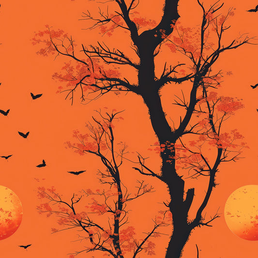 Fall Sunset Forest Pattern 10 Quilting Cotton Fabric