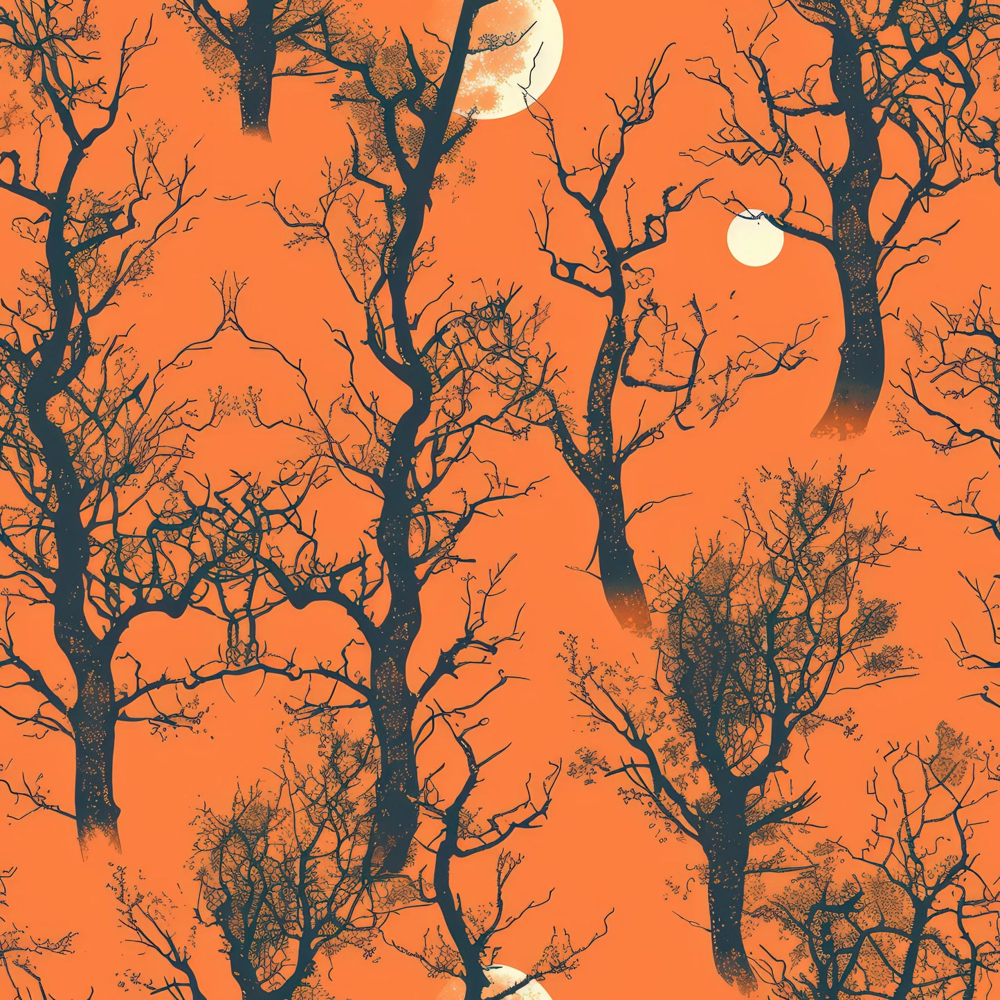 Fall Sunset Forest Pattern 3 Quilting Cotton Fabric