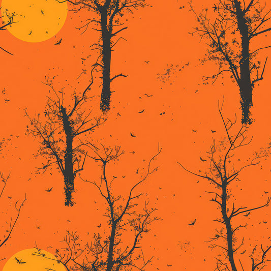 Fall Sunset Forest Pattern 5 Quilting Cotton Fabric