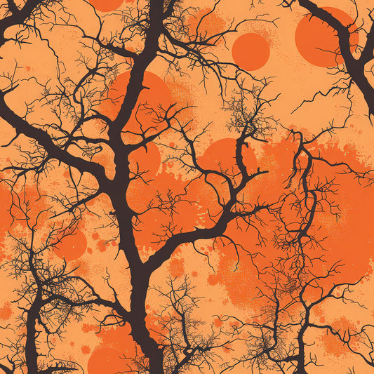 Fall Sunset Forest Pattern 8 Quilting Cotton Fabric